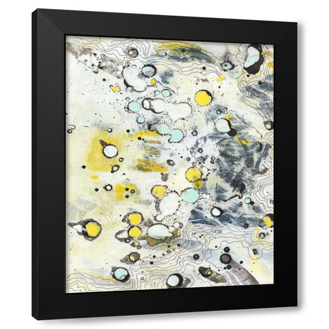 Topo II Black Modern Wood Framed Art Print by Fuchs, Jodi