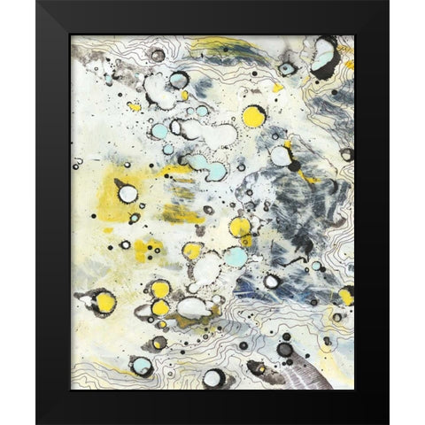 Topo II Black Modern Wood Framed Art Print by Fuchs, Jodi