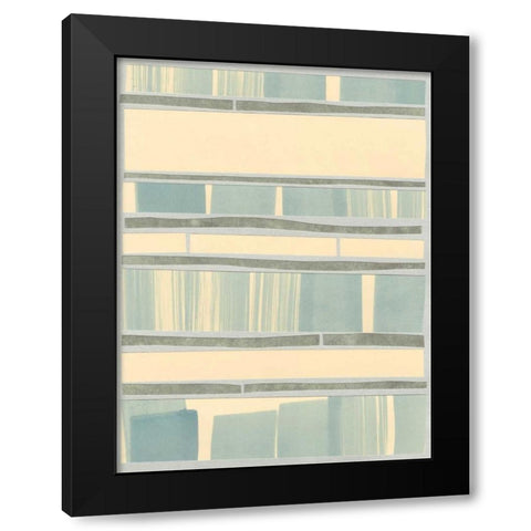Ocean Inlay I Black Modern Wood Framed Art Print with Double Matting by Stramel, Renee W.