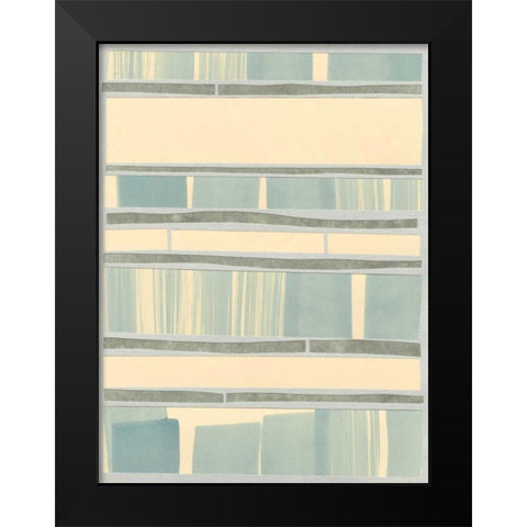 Ocean Inlay I Black Modern Wood Framed Art Print by Stramel, Renee W.