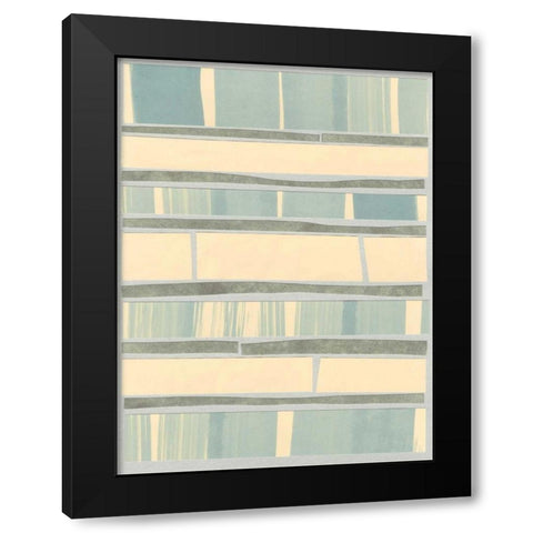 Ocean Inlay II Black Modern Wood Framed Art Print with Double Matting by Stramel, Renee W.