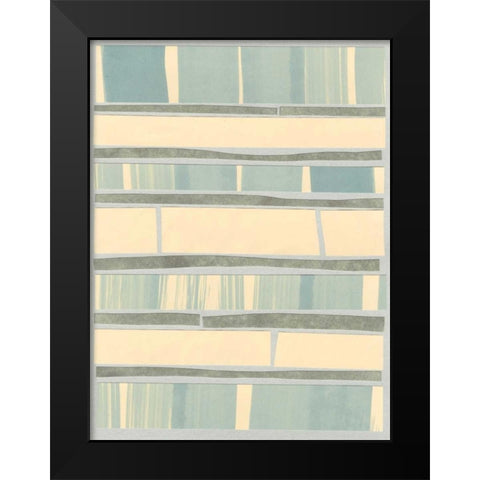 Ocean Inlay II Black Modern Wood Framed Art Print by Stramel, Renee W.
