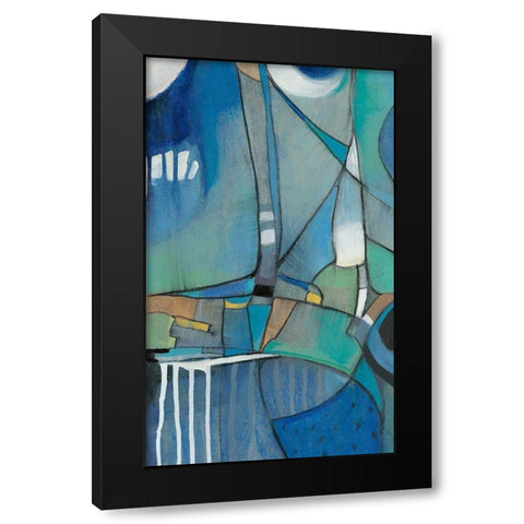 Rose Bud II Black Modern Wood Framed Art Print by OToole, Tim