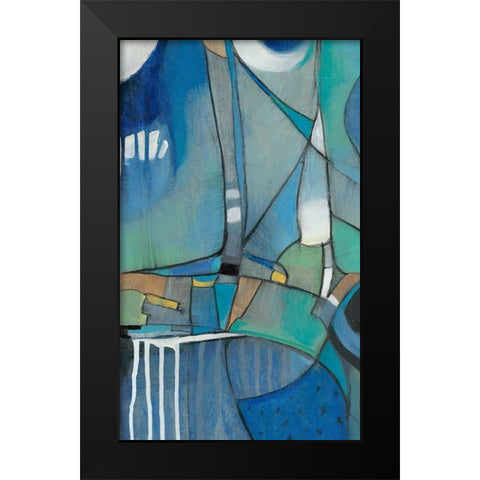 Rose Bud II Black Modern Wood Framed Art Print by OToole, Tim