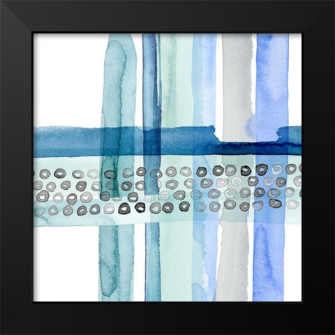 Cross Stitch III Black Modern Wood Framed Art Print by Popp, Grace