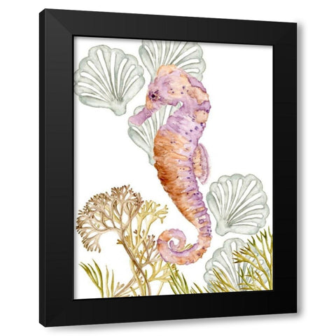 Undersea Creatures II Black Modern Wood Framed Art Print with Double Matting by Wang, Melissa