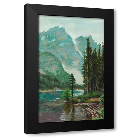 Mountainscape III Black Modern Wood Framed Art Print with Double Matting by Wang, Melissa