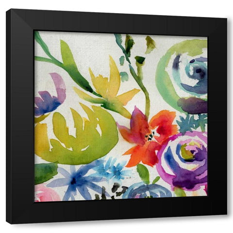 Summer Spectrum II Black Modern Wood Framed Art Print with Double Matting by Zarris, Chariklia