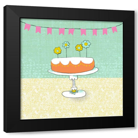 Retro Birthday I Black Modern Wood Framed Art Print with Double Matting by Zarris, Chariklia