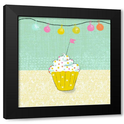 Retro Birthday IV Black Modern Wood Framed Art Print with Double Matting by Zarris, Chariklia