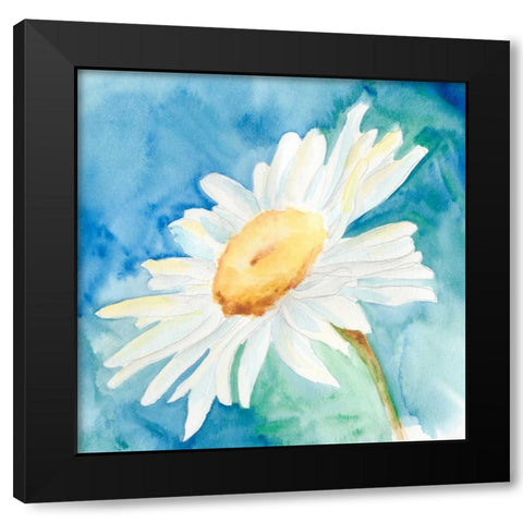 Daisy Sunshine I Black Modern Wood Framed Art Print with Double Matting by Moore, Regina