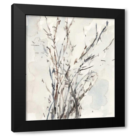Watercolor Branches I Black Modern Wood Framed Art Print by Dixon, Samuel