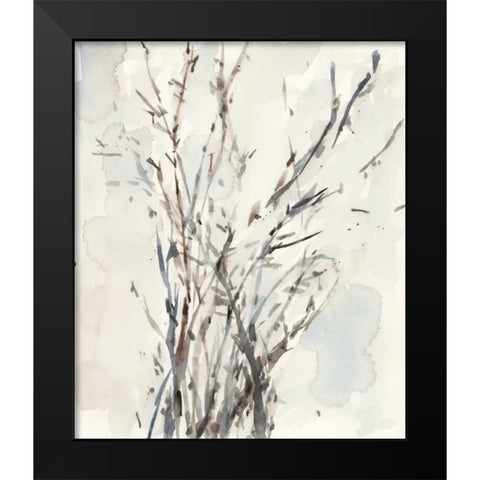 Watercolor Branches I Black Modern Wood Framed Art Print by Dixon, Samuel