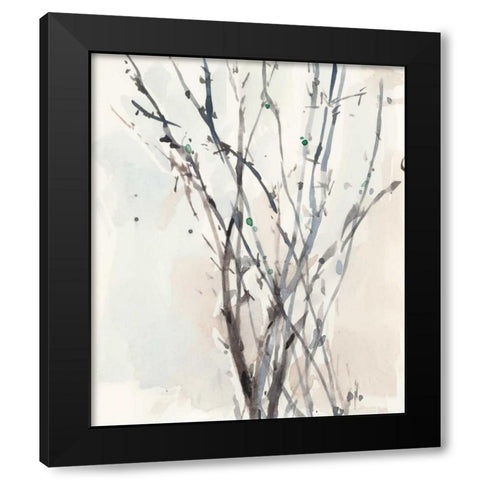 Watercolor Branches II Black Modern Wood Framed Art Print with Double Matting by Dixon, Samuel