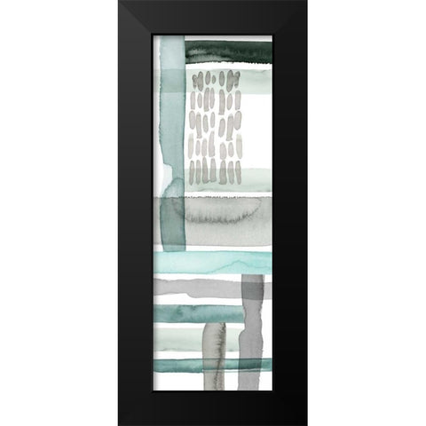 Cross Stitch Panel I Black Modern Wood Framed Art Print by Popp, Grace