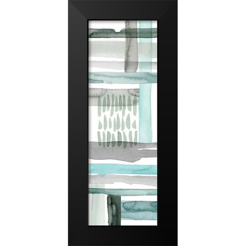 Cross Stitch Panel II Black Modern Wood Framed Art Print by Popp, Grace