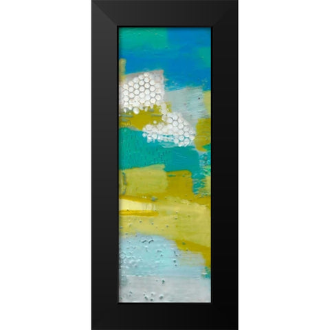 Teal Dot Panels II Black Modern Wood Framed Art Print by Jachimiec, Sue
