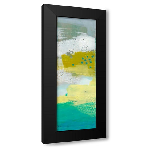 Teal Dot Panels III Black Modern Wood Framed Art Print by Jachimiec, Sue