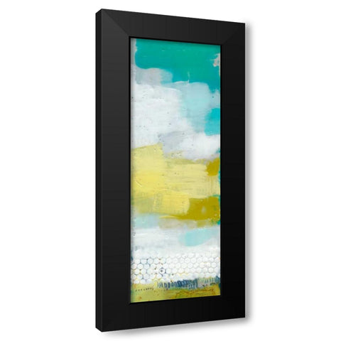 Teal Dot Panels IV Black Modern Wood Framed Art Print by Jachimiec, Sue