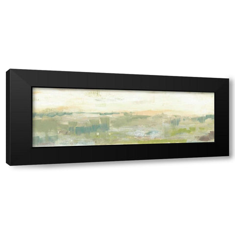 Greenery Horizon Line II Black Modern Wood Framed Art Print with Double Matting by Goldberger, Jennifer