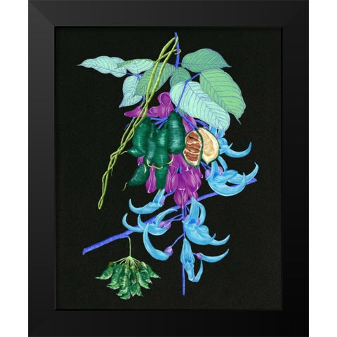 Jade Vine I Black Modern Wood Framed Art Print by Wang, Melissa