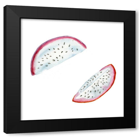 Love Me Fruit II Black Modern Wood Framed Art Print by Wang, Melissa