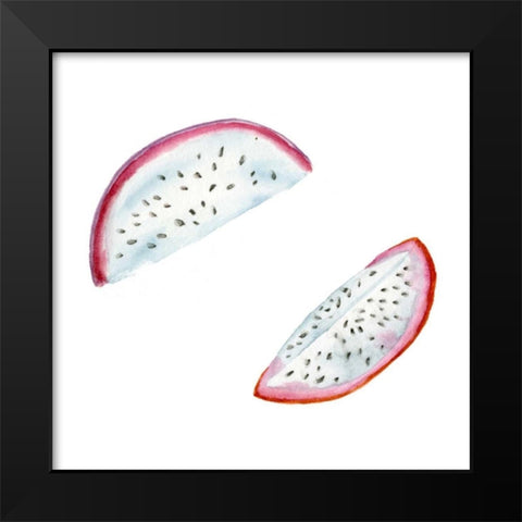 Love Me Fruit II Black Modern Wood Framed Art Print by Wang, Melissa