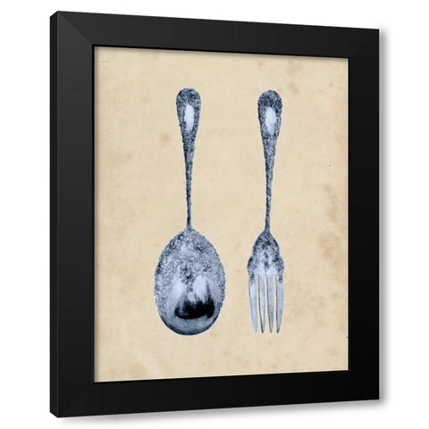 Antique Utensils III Black Modern Wood Framed Art Print by Wang, Melissa