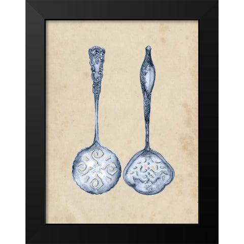 Antique Utensils IV Black Modern Wood Framed Art Print by Wang, Melissa