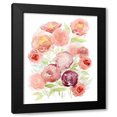 Rosen Garden I Black Modern Wood Framed Art Print by Popp, Grace
