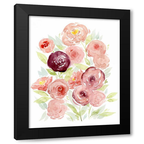 Rosen Garden II Black Modern Wood Framed Art Print by Popp, Grace