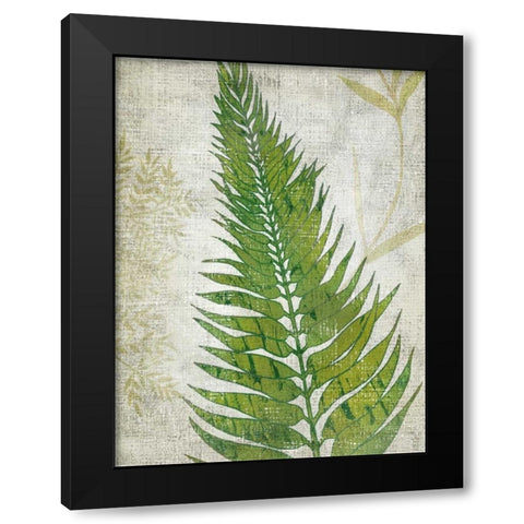 Frond II Black Modern Wood Framed Art Print with Double Matting by Zarris, Chariklia