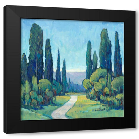 Cypress Path I Black Modern Wood Framed Art Print by OToole, Tim