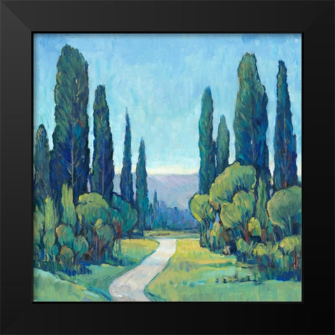 Cypress Path I Black Modern Wood Framed Art Print by OToole, Tim
