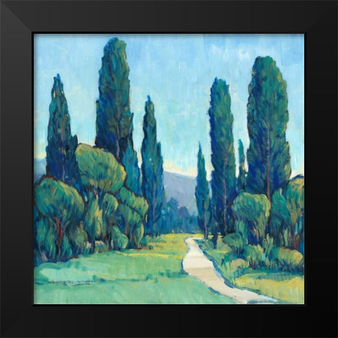 Cypress Path II Black Modern Wood Framed Art Print by OToole, Tim