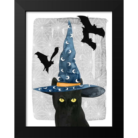 Black Cat II Black Modern Wood Framed Art Print by Popp, Grace