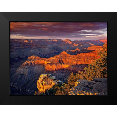 Canyon View X Black Modern Wood Framed Art Print by Drost, David