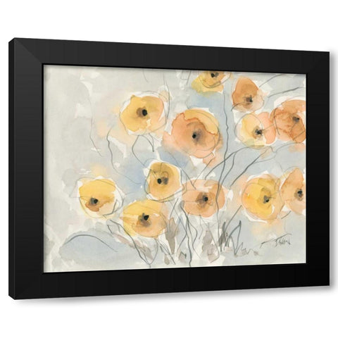 Sunset Poppies I Black Modern Wood Framed Art Print by Dixon, Samuel