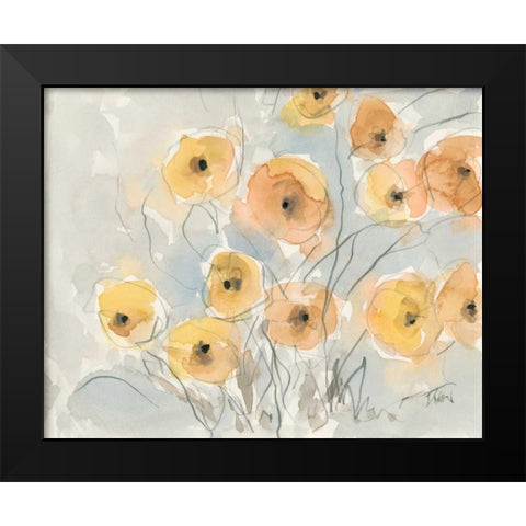 Sunset Poppies I Black Modern Wood Framed Art Print by Dixon, Samuel