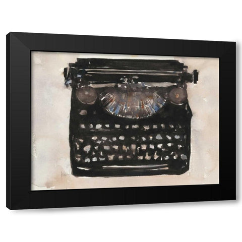 Typing I Black Modern Wood Framed Art Print by Dixon, Samuel