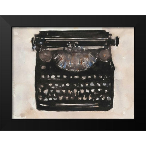 Typing I Black Modern Wood Framed Art Print by Dixon, Samuel