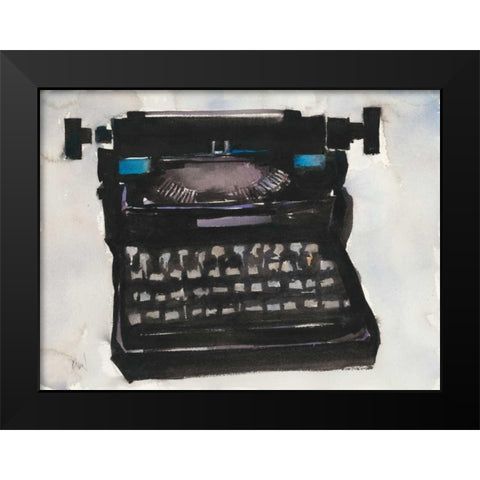 Typing II Black Modern Wood Framed Art Print by Dixon, Samuel