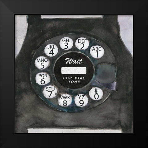 Phoning I Black Modern Wood Framed Art Print by Dixon, Samuel