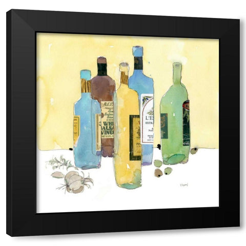 Garlic and Oil I Black Modern Wood Framed Art Print by Dixon, Samuel