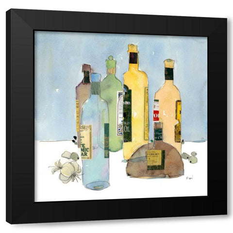 Garlic and Oil II Black Modern Wood Framed Art Print by Dixon, Samuel