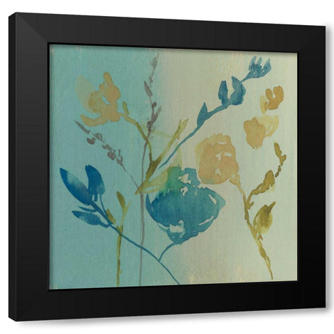 Spa and Sage Bouquet II Black Modern Wood Framed Art Print with Double Matting by Goldberger, Jennifer