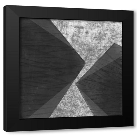 Orchestrated Geometry V Black Modern Wood Framed Art Print with Double Matting by Chandler, Sharon