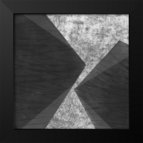 Orchestrated Geometry V Black Modern Wood Framed Art Print by Chandler, Sharon