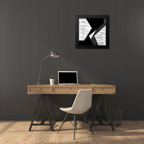 Orchestrated Geometry VI Black Modern Wood Framed Art Print by Chandler, Sharon