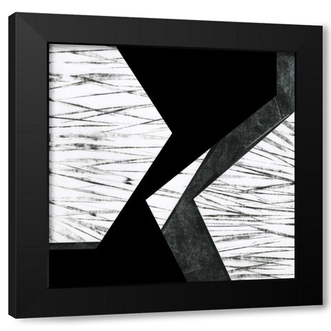 Orchestrated Geometry VI Black Modern Wood Framed Art Print with Double Matting by Chandler, Sharon